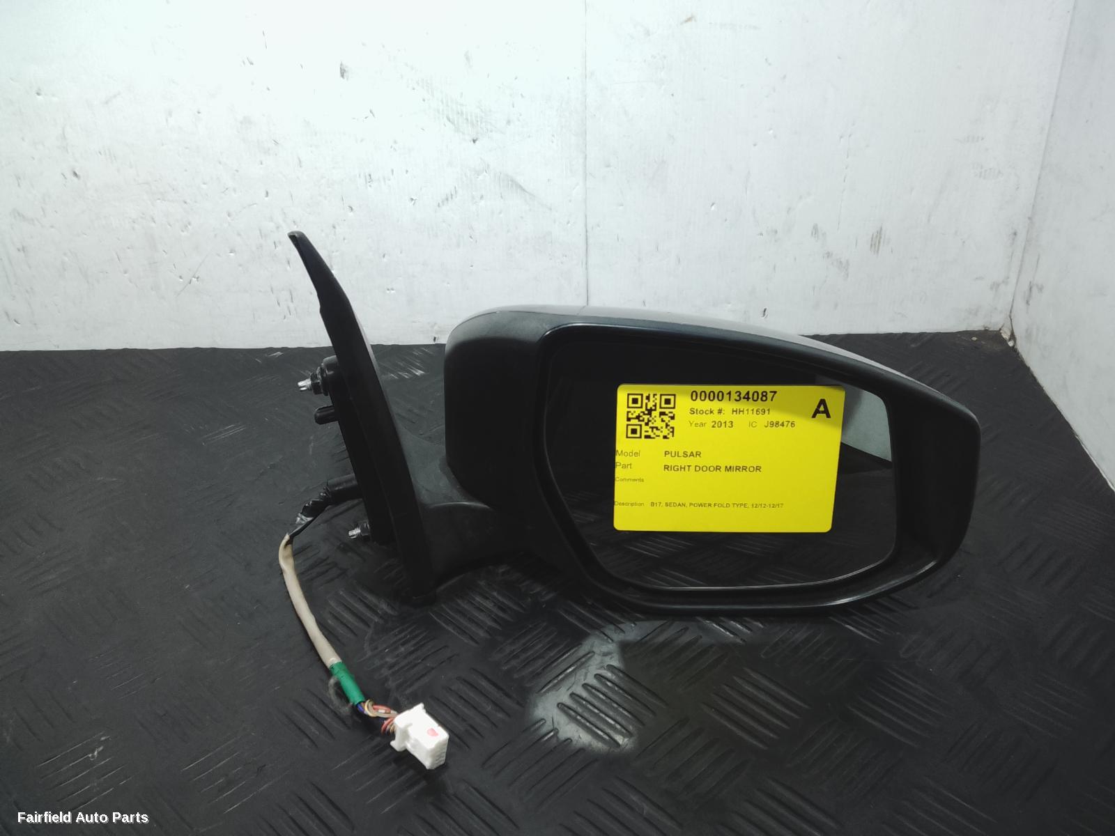 2012-2017 Nissan Pulsar Right Door Mirror