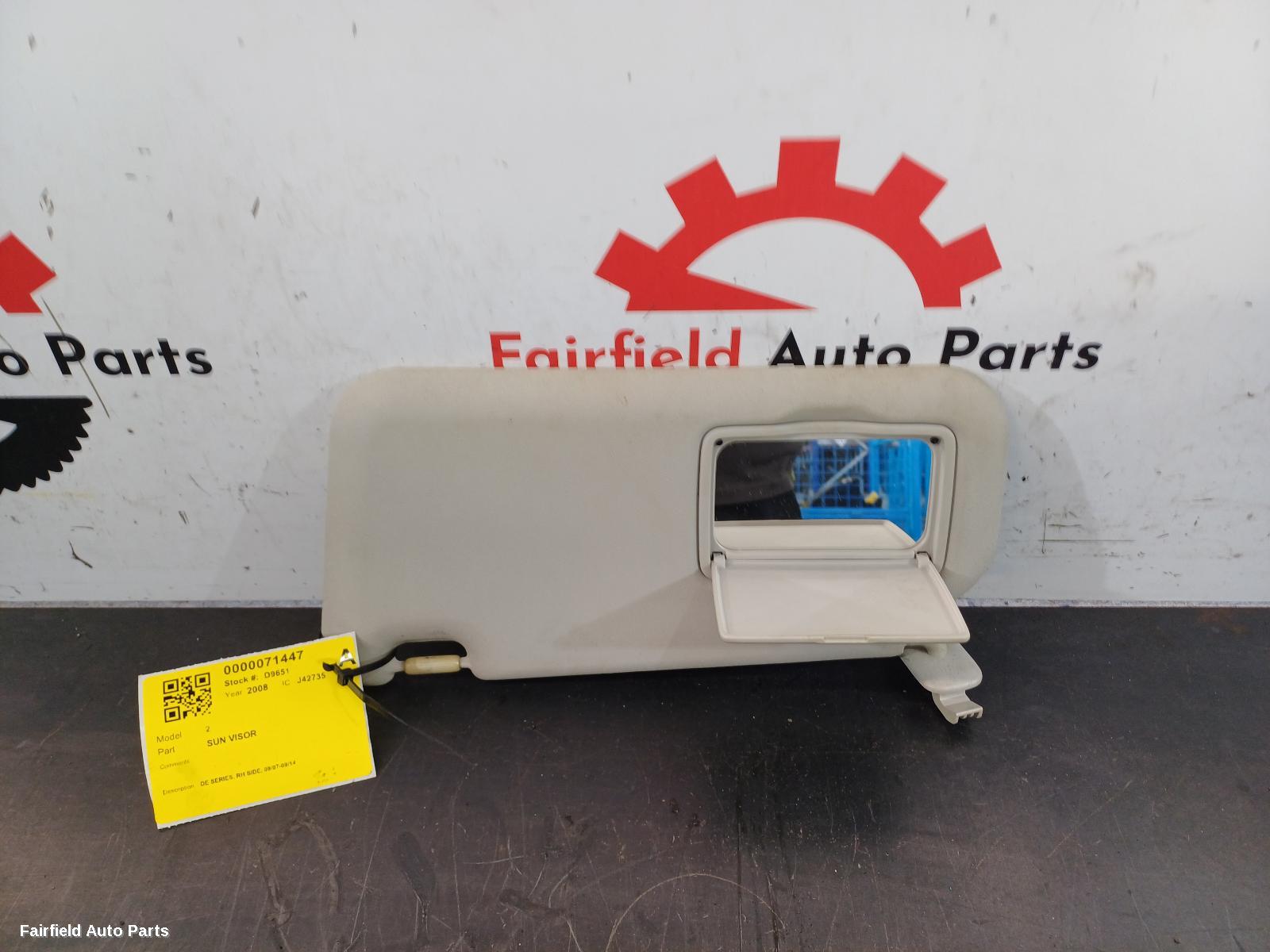 2007-2014 Mazda 2 Sunvisor