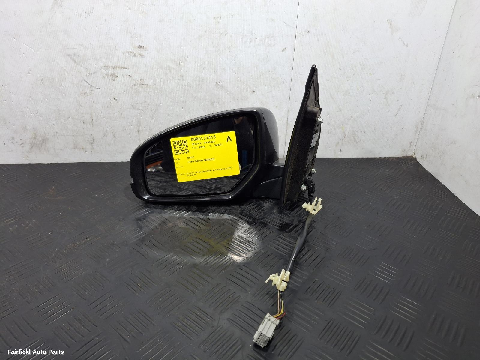 2012-2016 Honda Civic Left Door Mirror