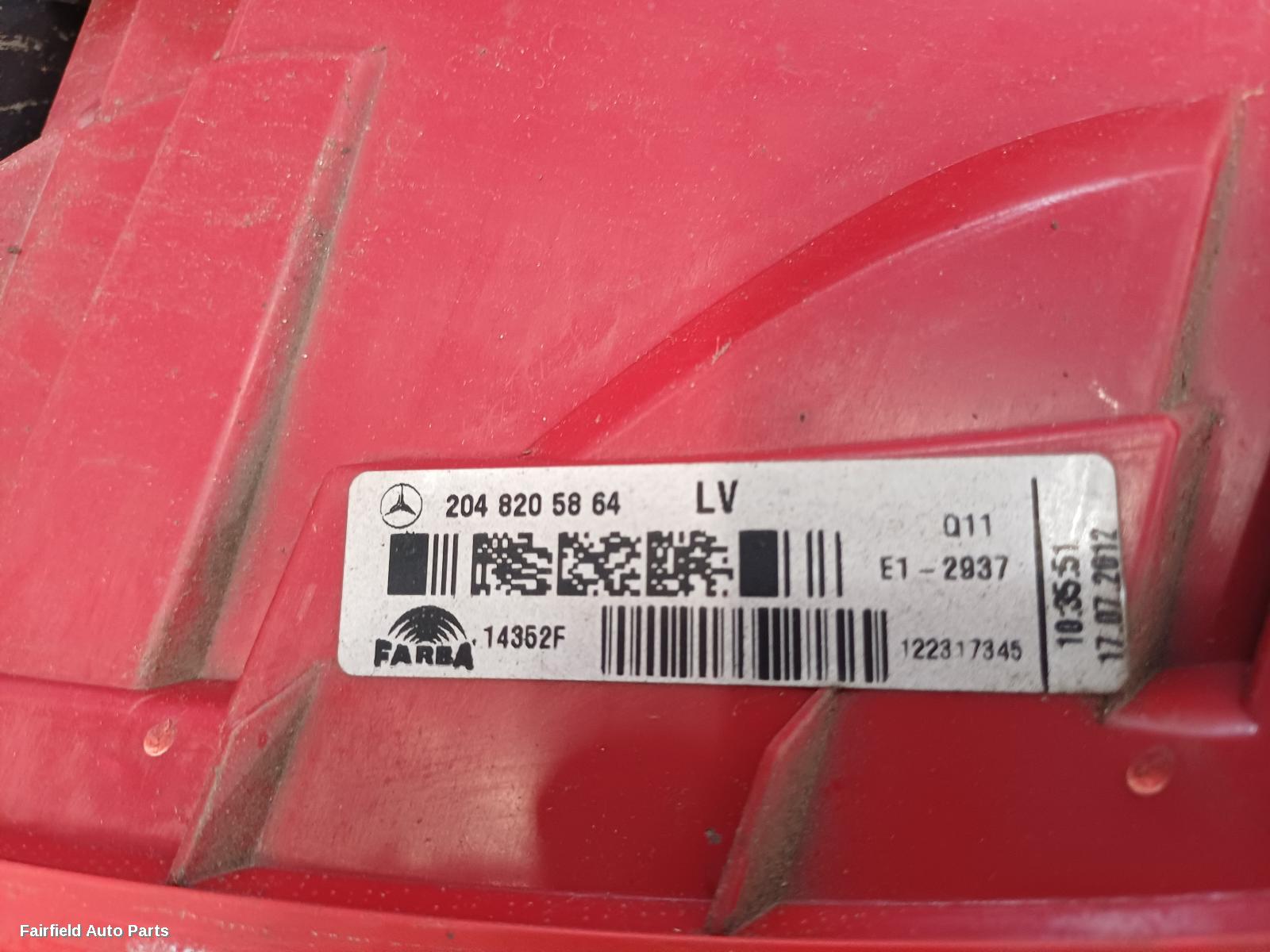 2011-2014 Mercedes C Class Right Taillight