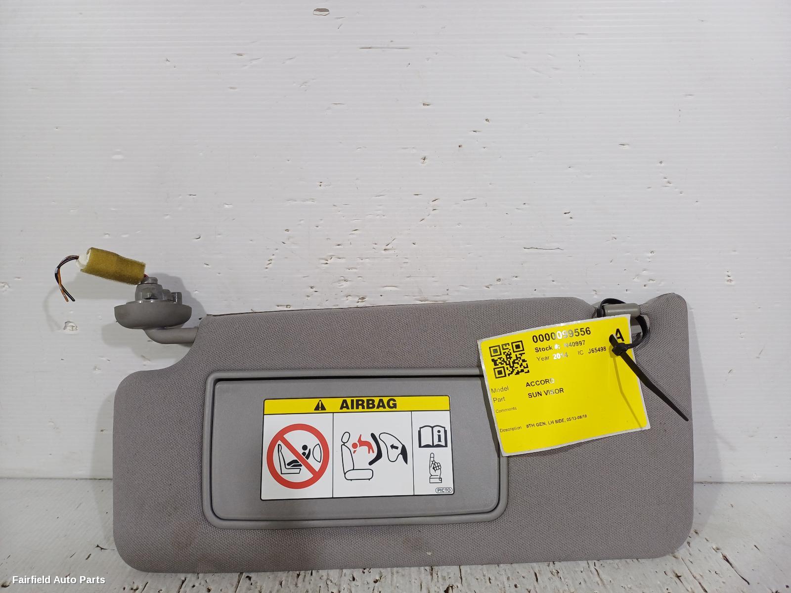 2013-2019 Honda Accord Sunvisor