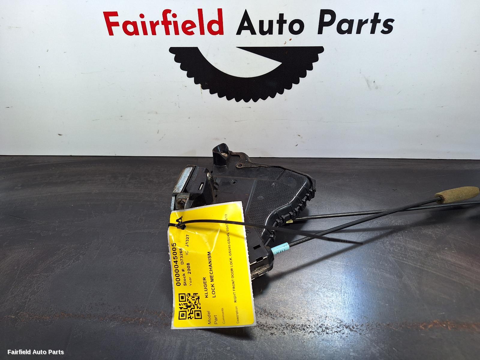 2007-2010 Toyota Kluger Door Boot Gate Lock