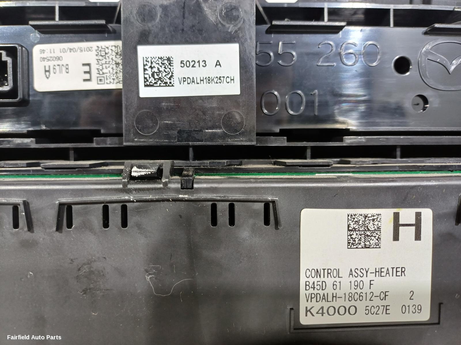 2013-2016 Mazda 3 Heater Ac Controls