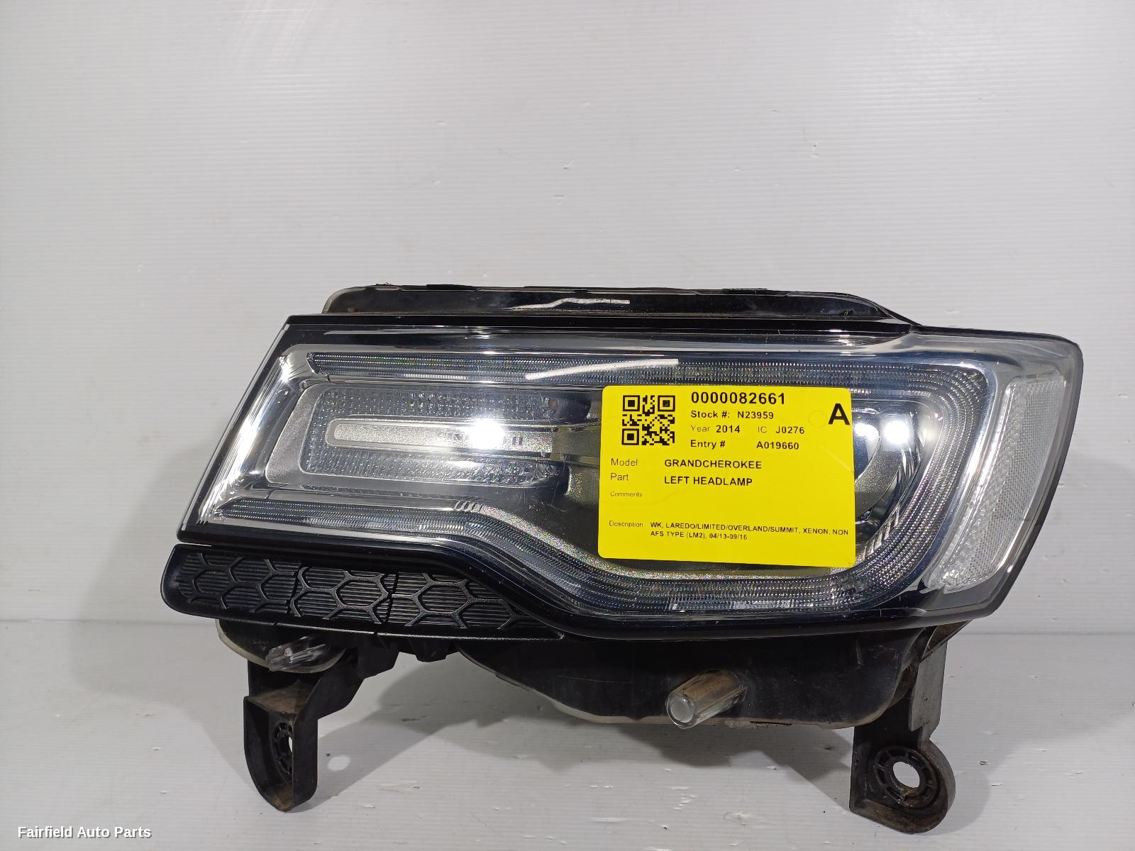 2013-2016 Jeep Grandcherokee Left Headlamp