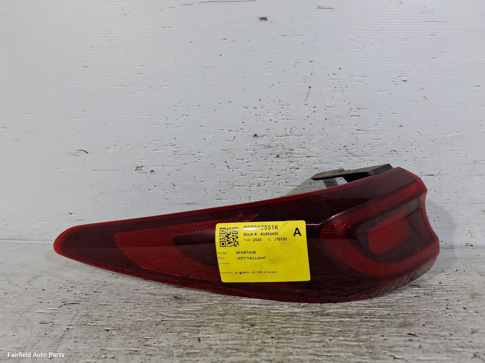 2018-2021 Kia Sportage Left Taillight