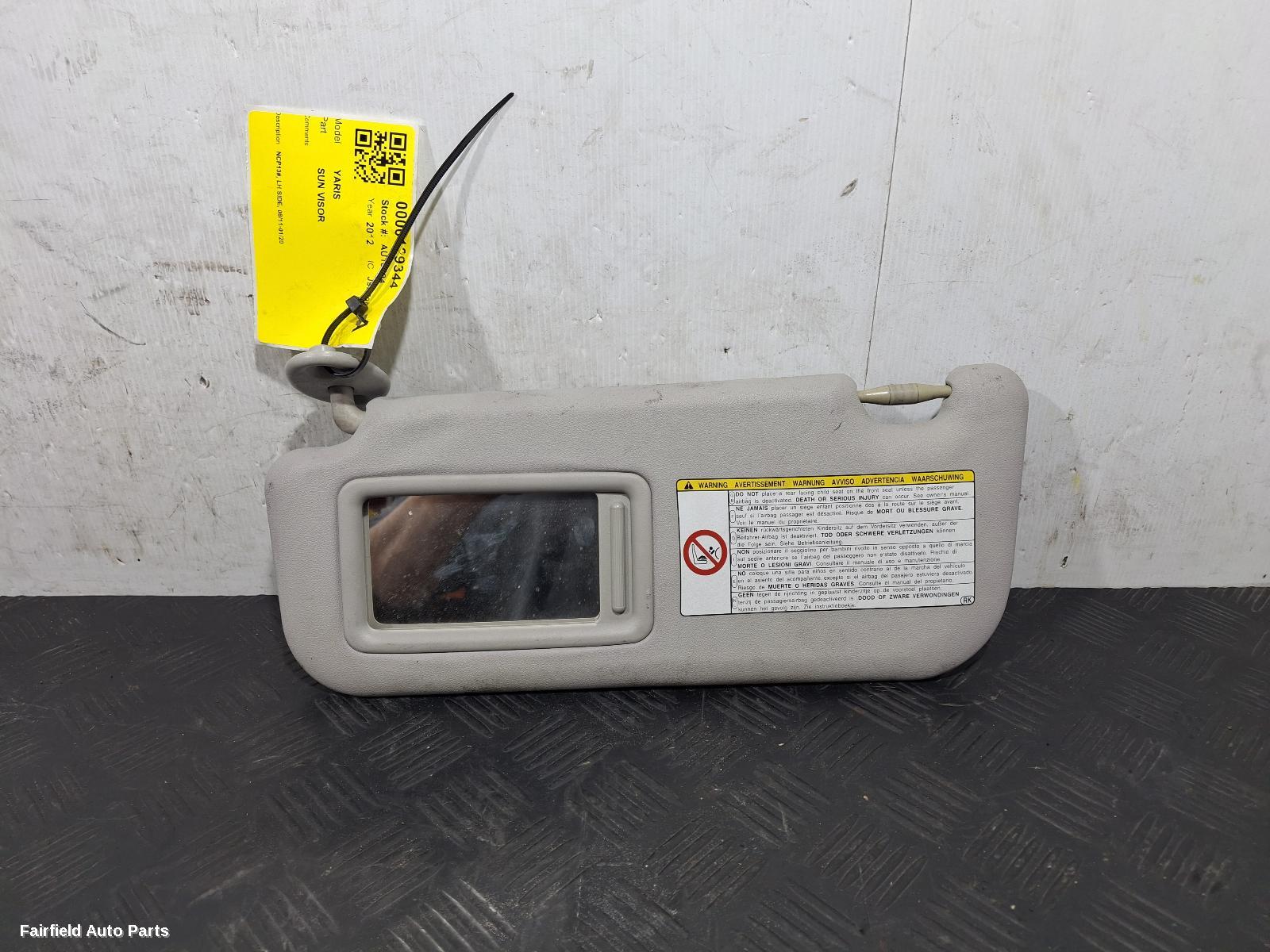 2011-2020 Toyota Yaris Sunvisor