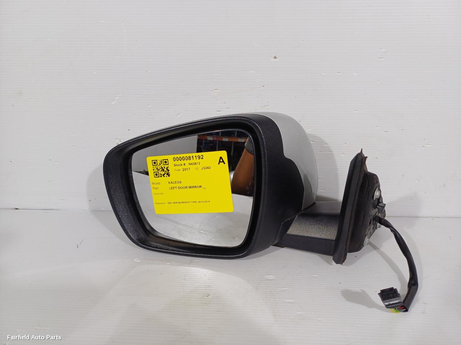 2016-2019 Renault Kaleos Left Door Mirror