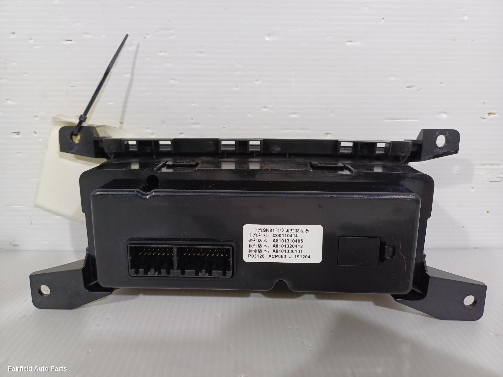 2017-2021 Ldv T60 Heater Ac Controls