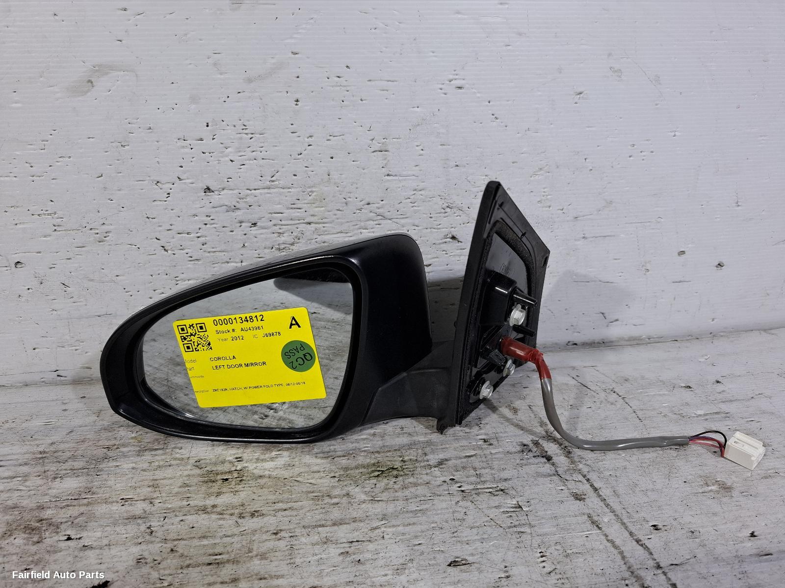 2012-2018 Toyota Corolla Left Door Mirror