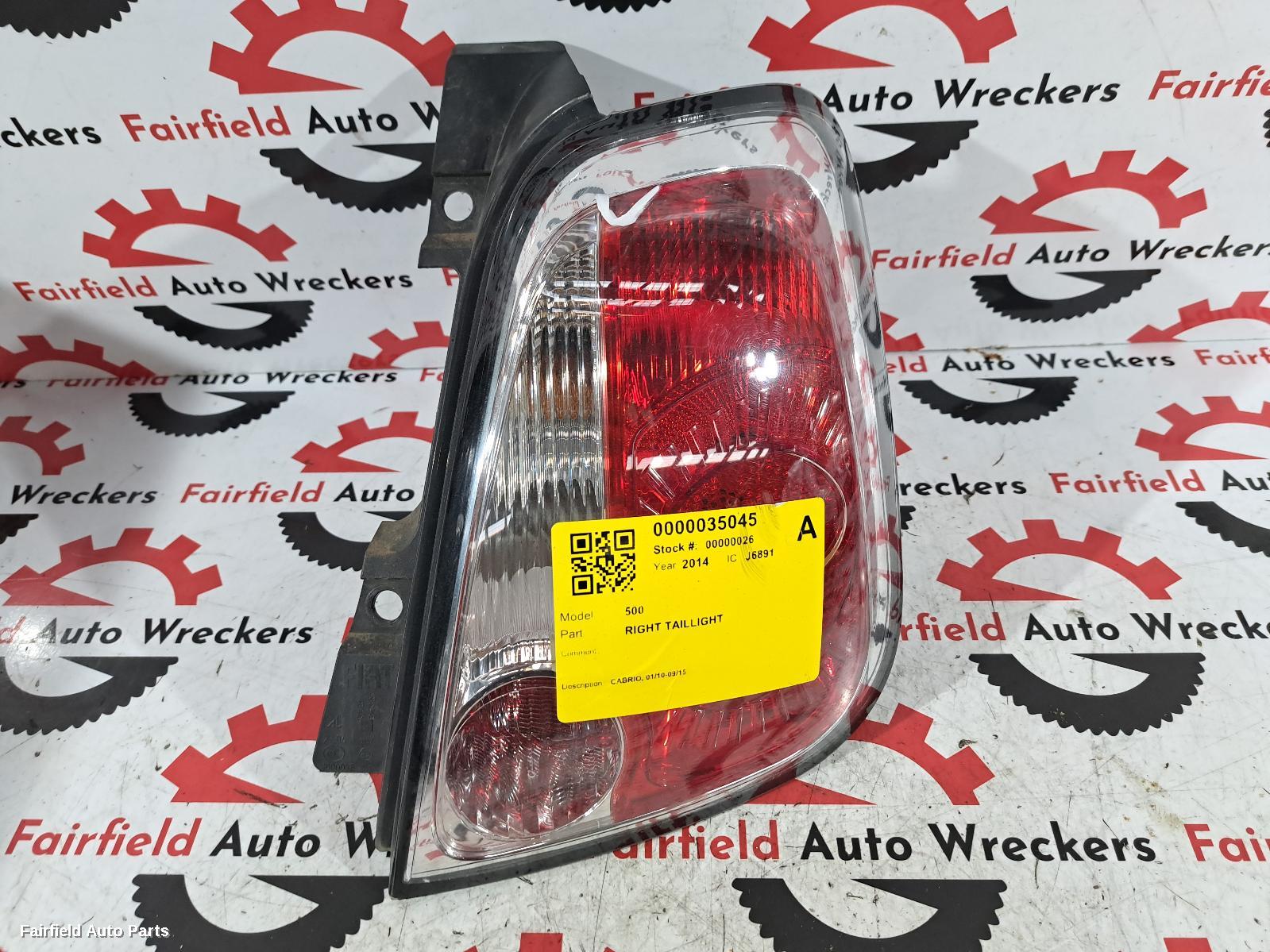 2010-2015 Fiat 500 Right Taillight