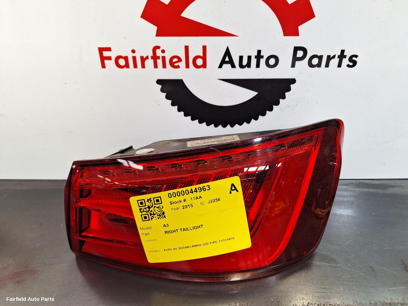 2013-2016 Audi A3 Right Taillight