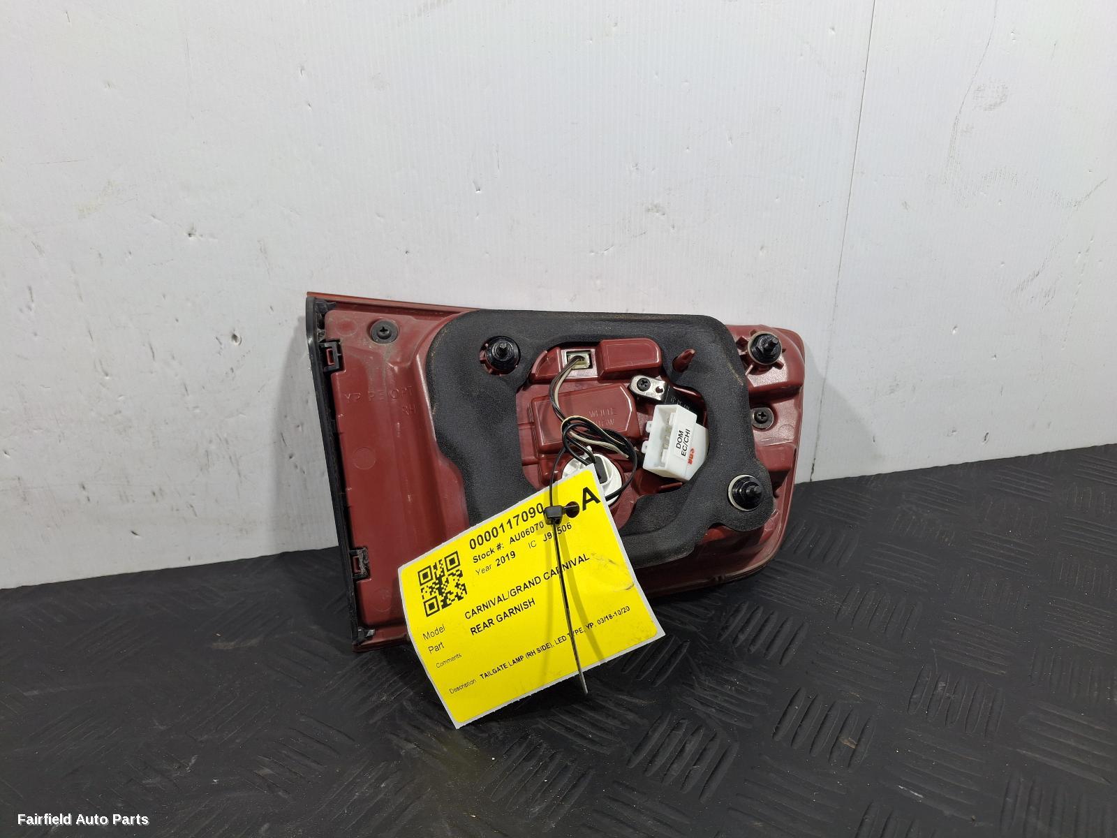 2018-2020 Kia Carnival/grand Carnival Rear Garnish