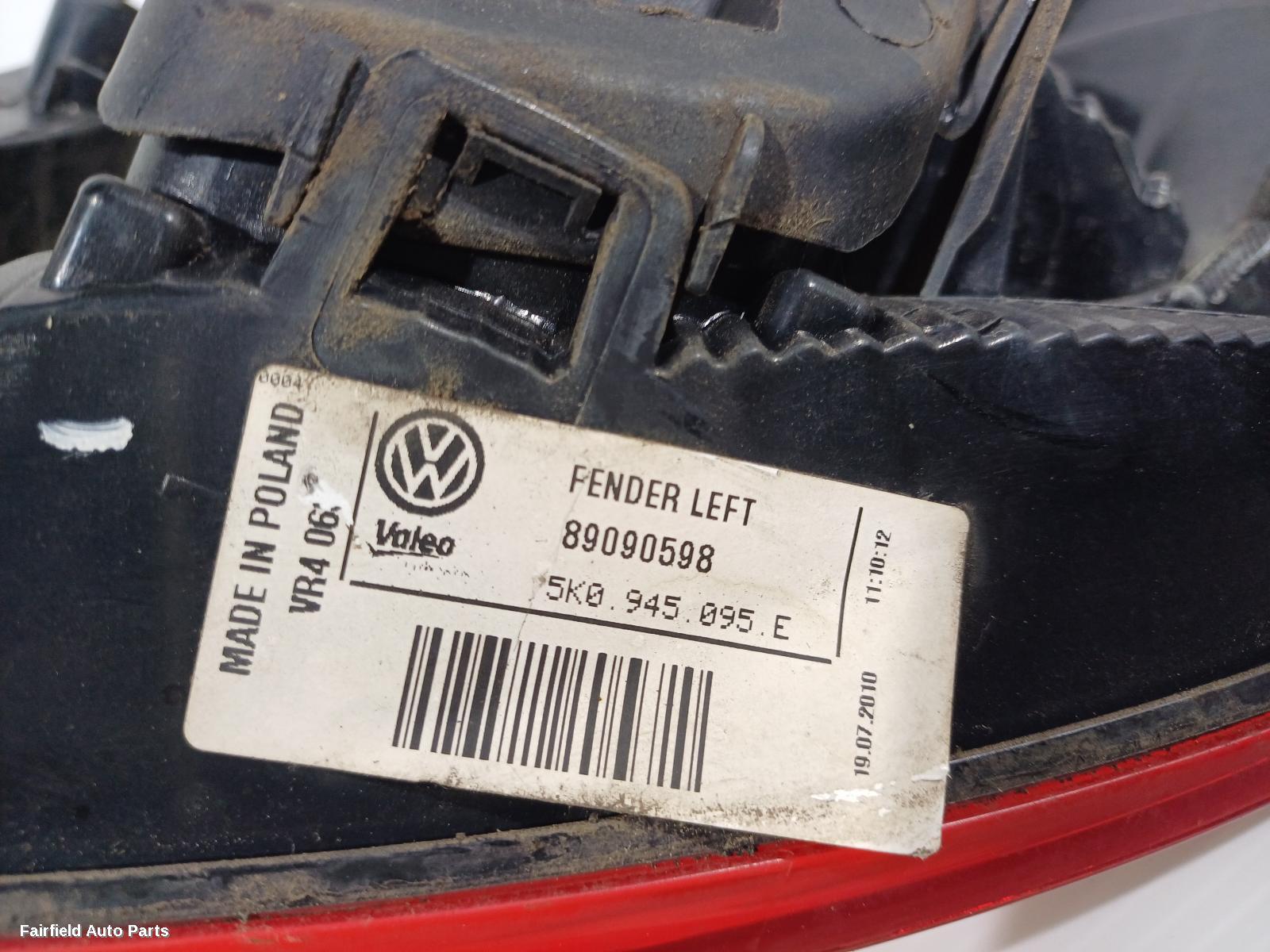 2008-2013 Volkswagen Golf Left Taillight