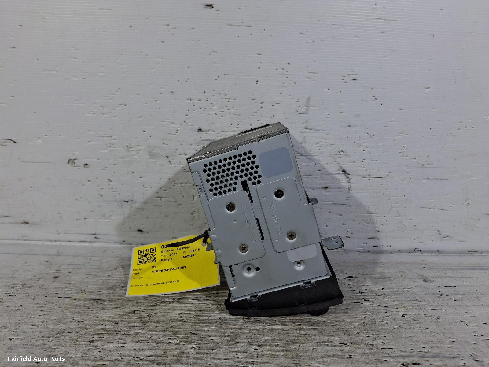 2010-2015 Hyundai I20 Radio Cd Dvd Sat Tv