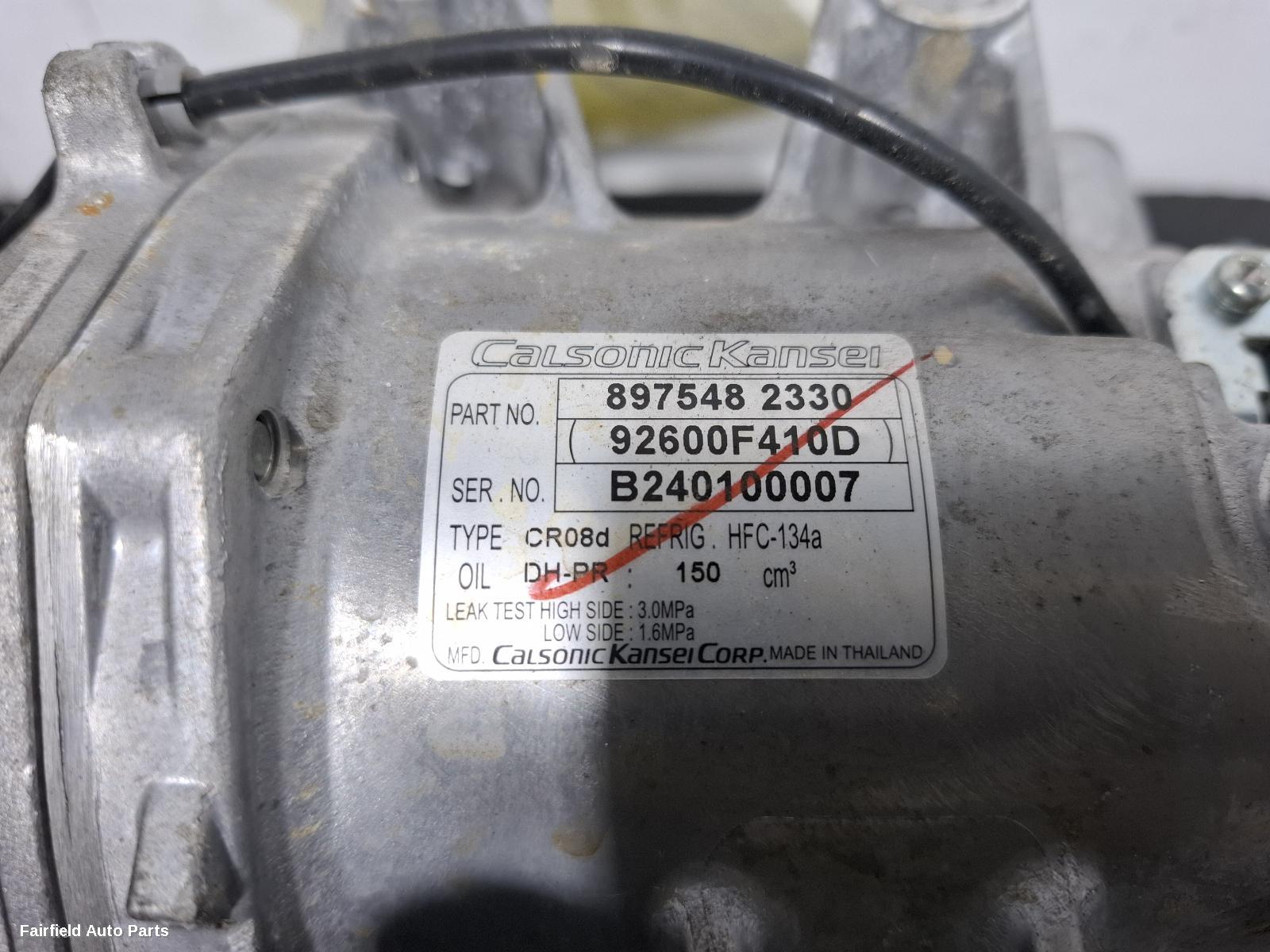 2020-2026 Mazda Bt50 A C Compressor