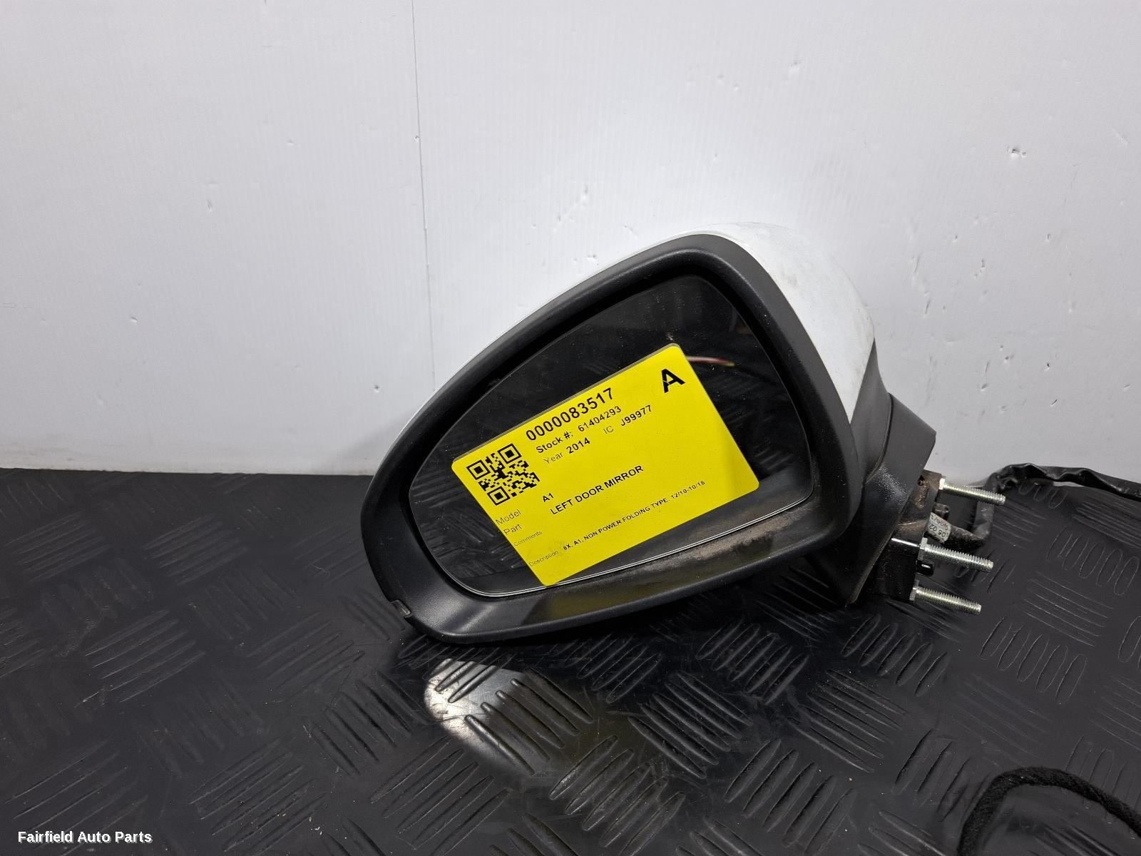 2010-2018 Audi A1 Left Door Mirror