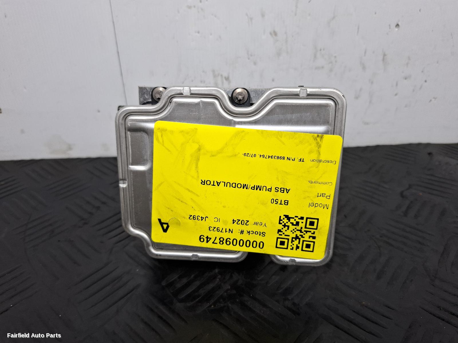 2020-2026 Mazda Bt50 Abs Pump Modulator