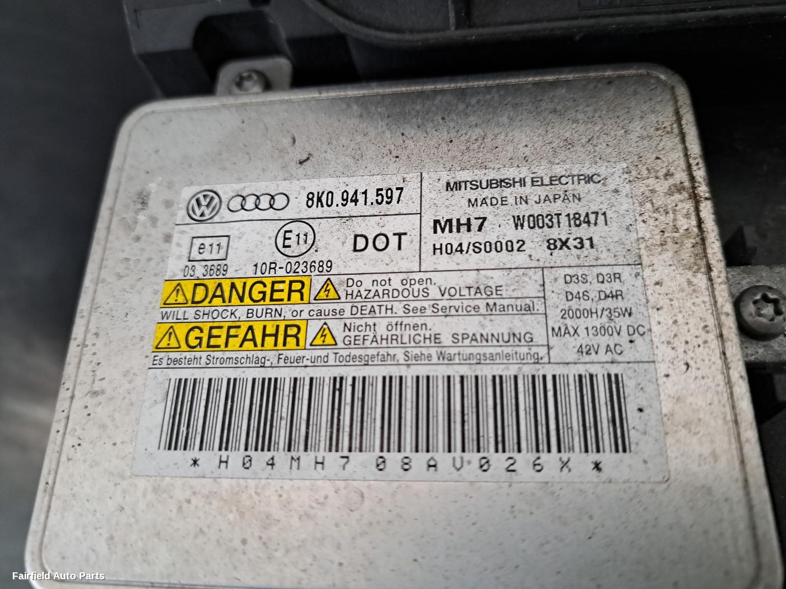 2009-2012 Audi Q5 Left Headlamp