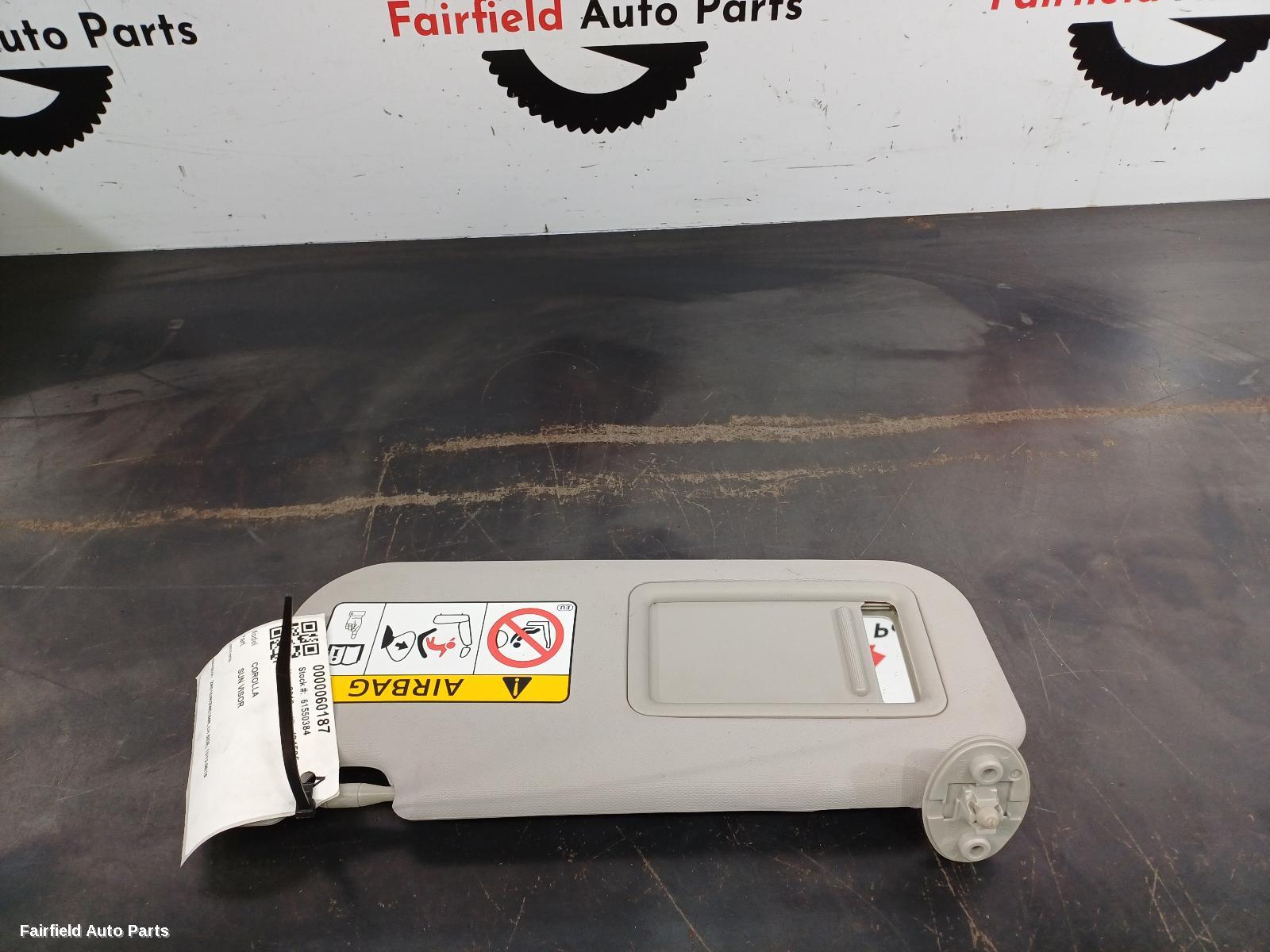 2012-2018 Toyota Corolla Sunvisor