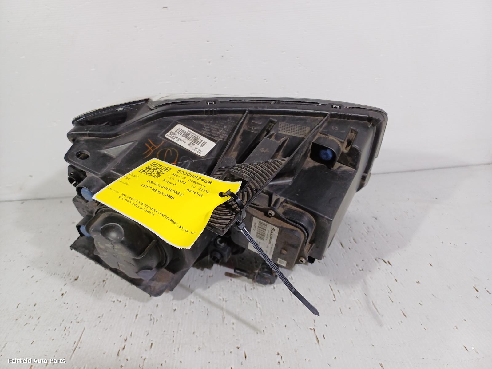 2013-2016 Jeep Grandcherokee Left Headlamp