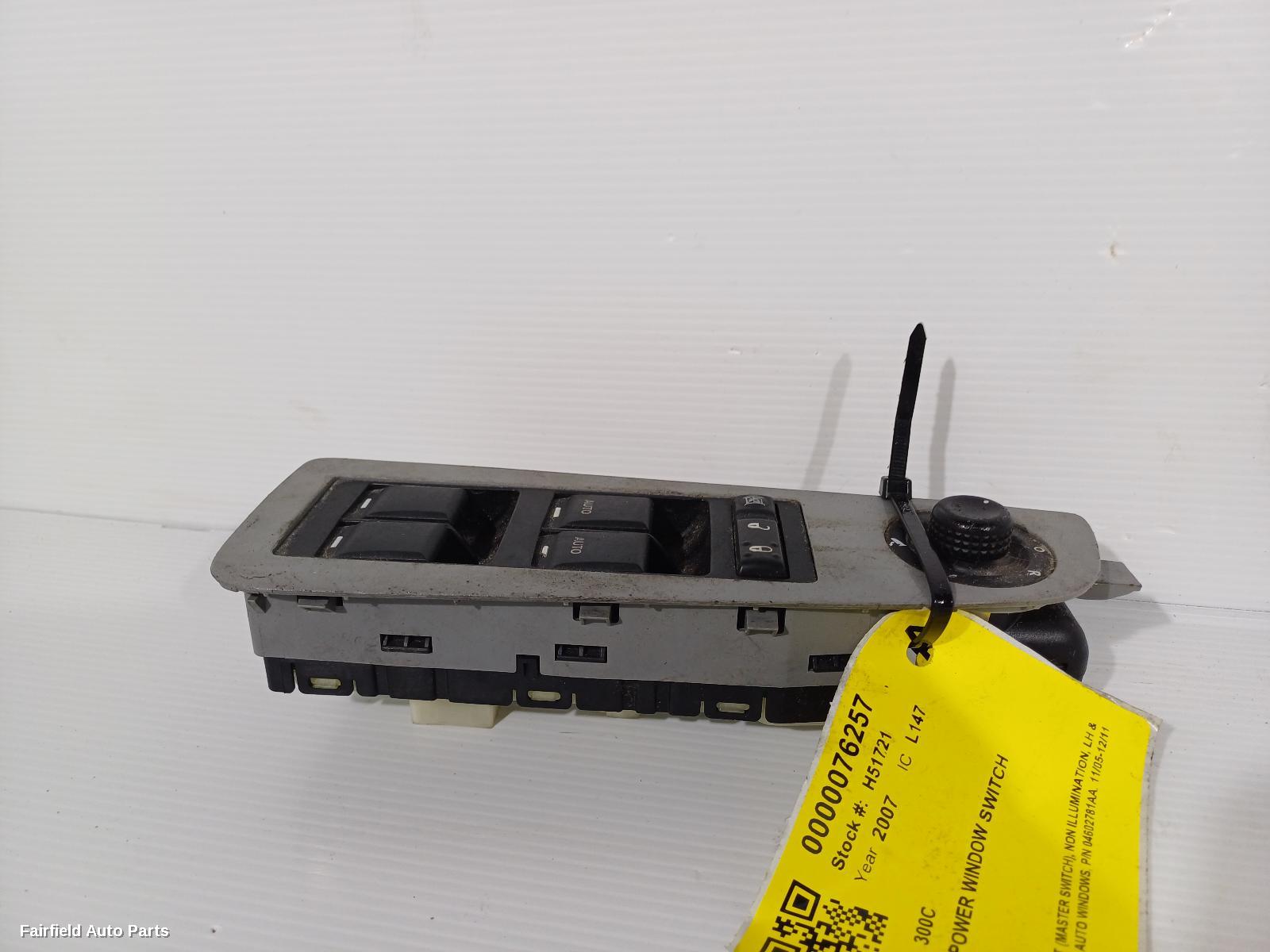 2005-2011 Chrysler 300c Pwr Dr Wind Switch