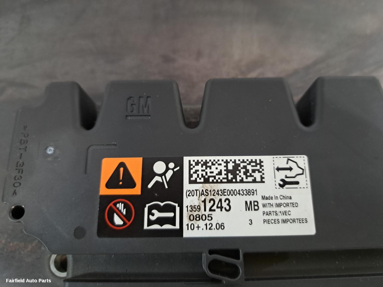 2011-2017 Holden Cruze Airbag Module Sensor