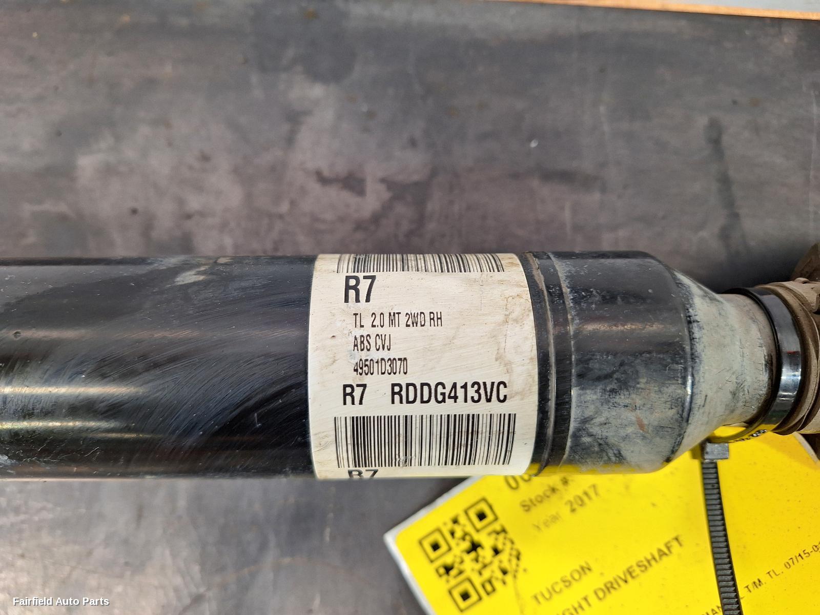 2015-2021 Hyundai Tucson Right Driveshaft