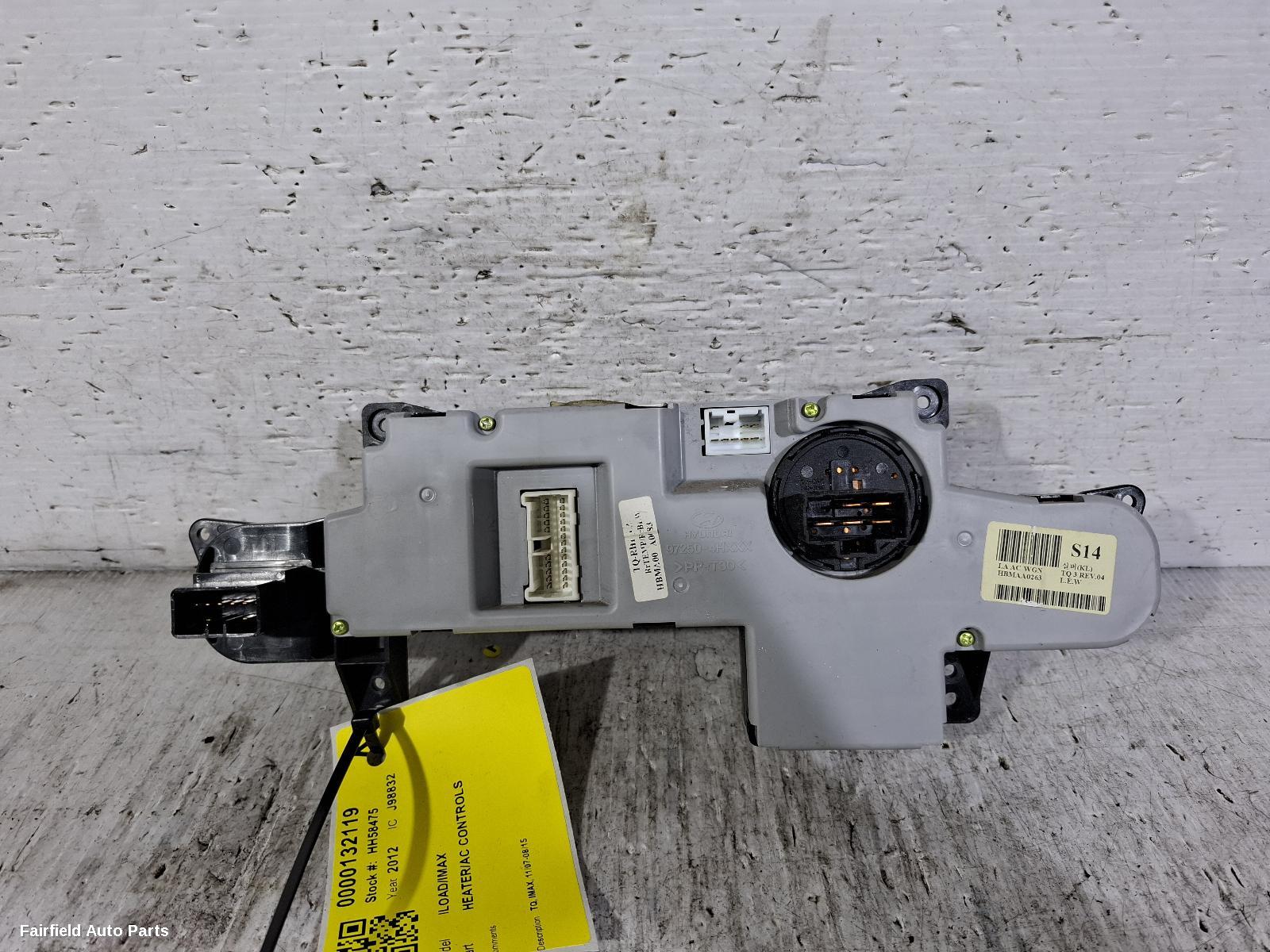 2007-2015 Hyundai Iload/imax Heater Ac Controls