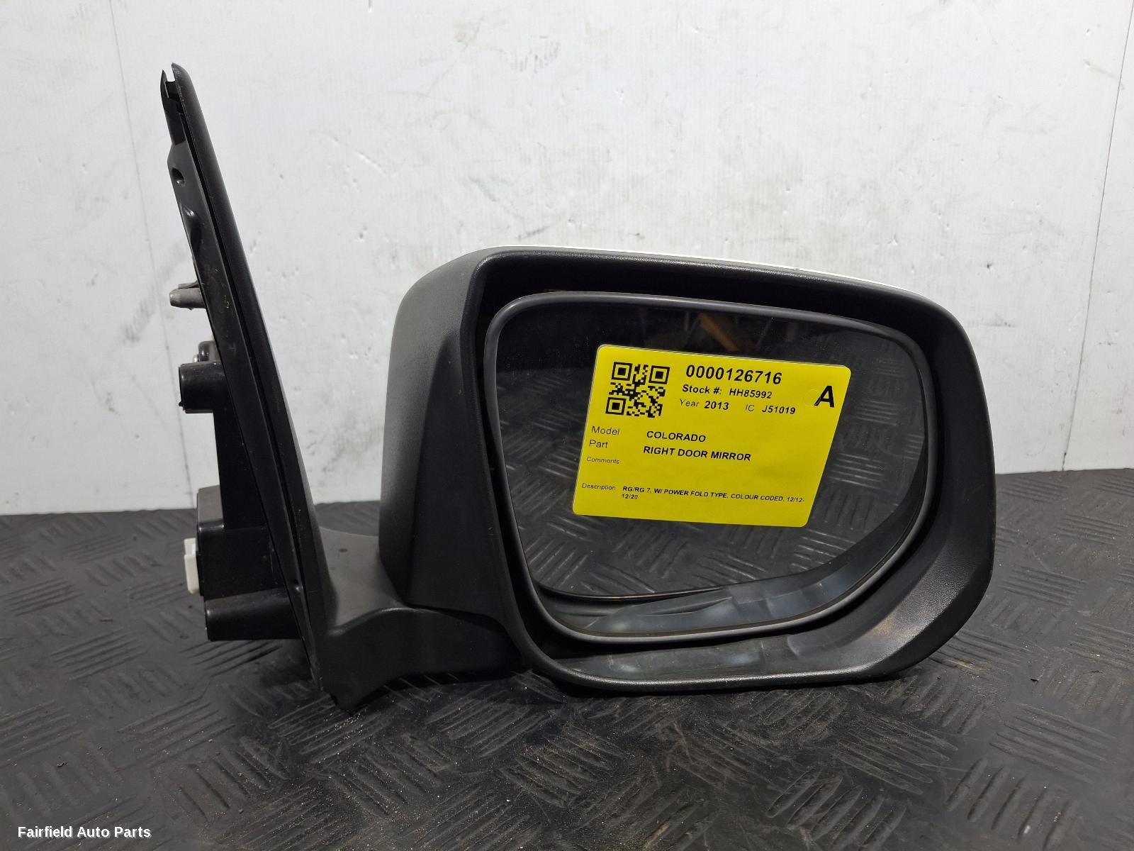 2012-2020 Holden Colorado Right Door Mirror