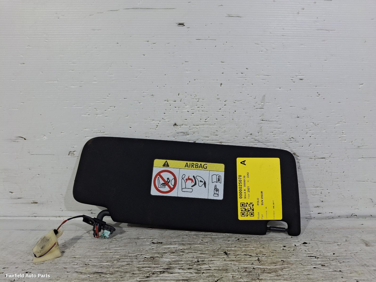 2017-2026 Volkswagen Polo Sunvisor