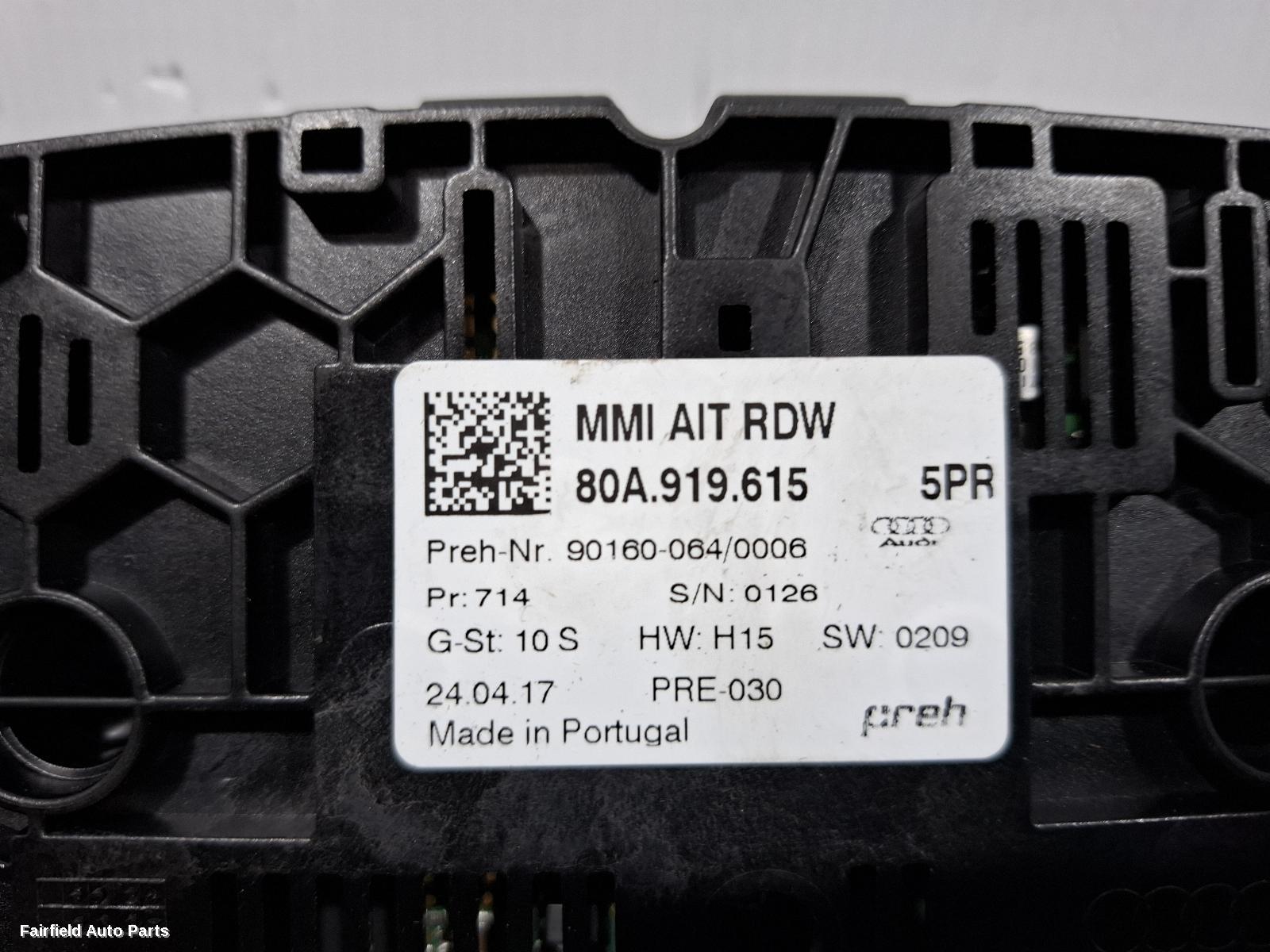 2017-2020 Audi Q5 Radio Cd Dvd Sat Tv