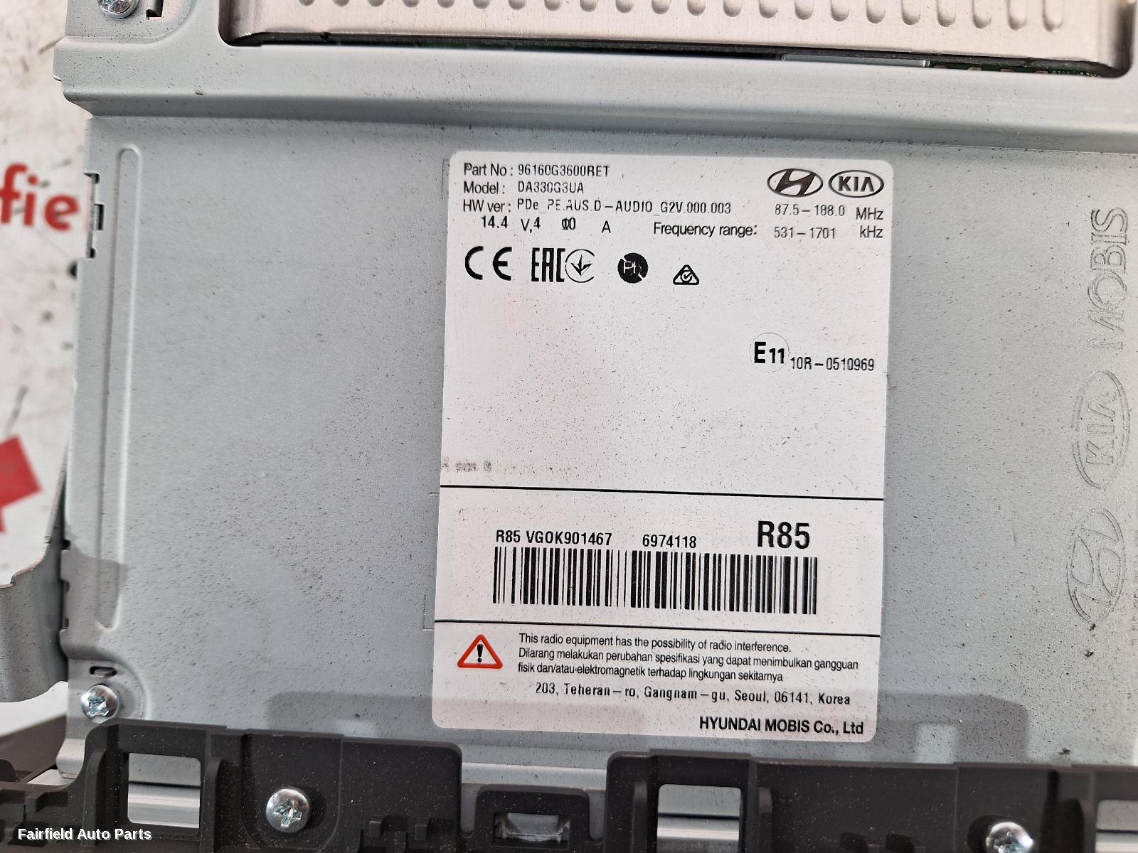 2017-2020 Hyundai I30 Radio Cd Dvd Sat Tv