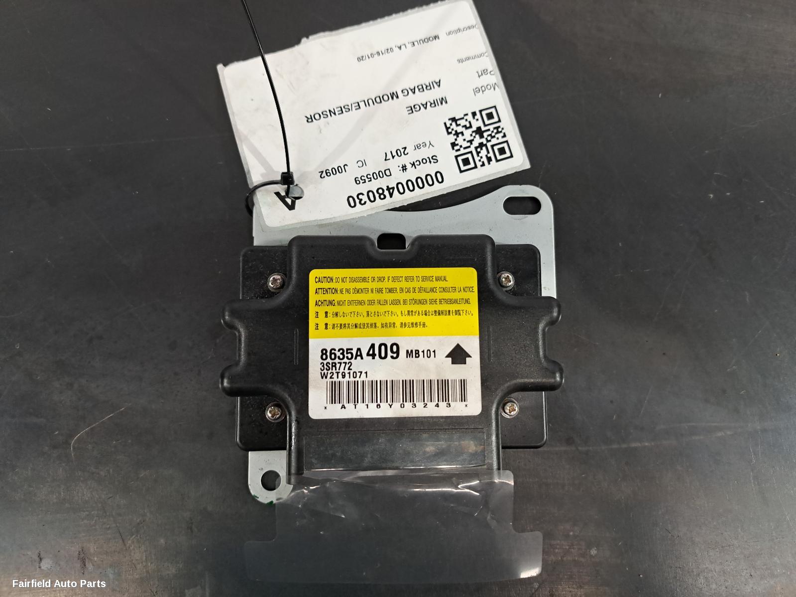 2016-2020 Mitsubishi Mirage Airbag Module Sensor