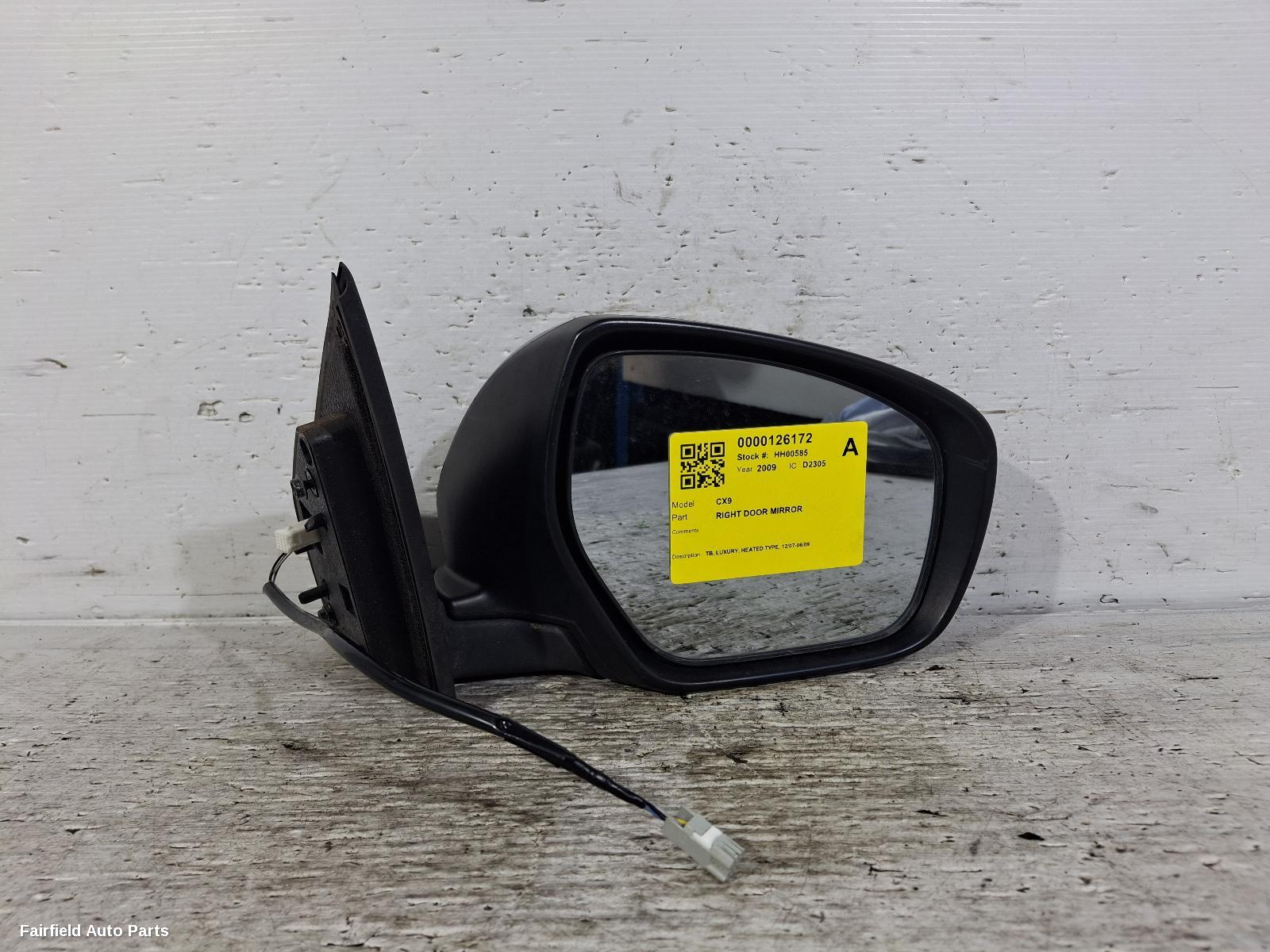 2007-2009 Mazda Cx9 Right Door Mirror