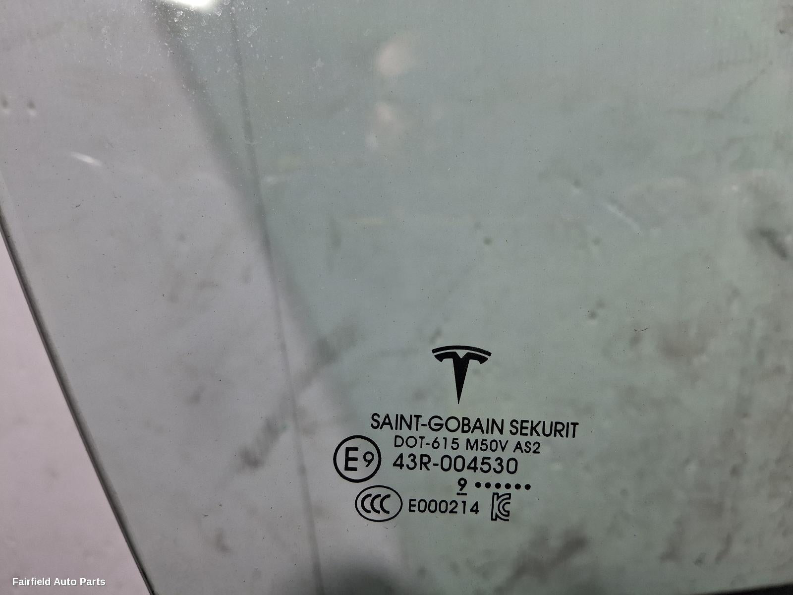 2019-2026 Tesla Model 3 Right Front Door Window