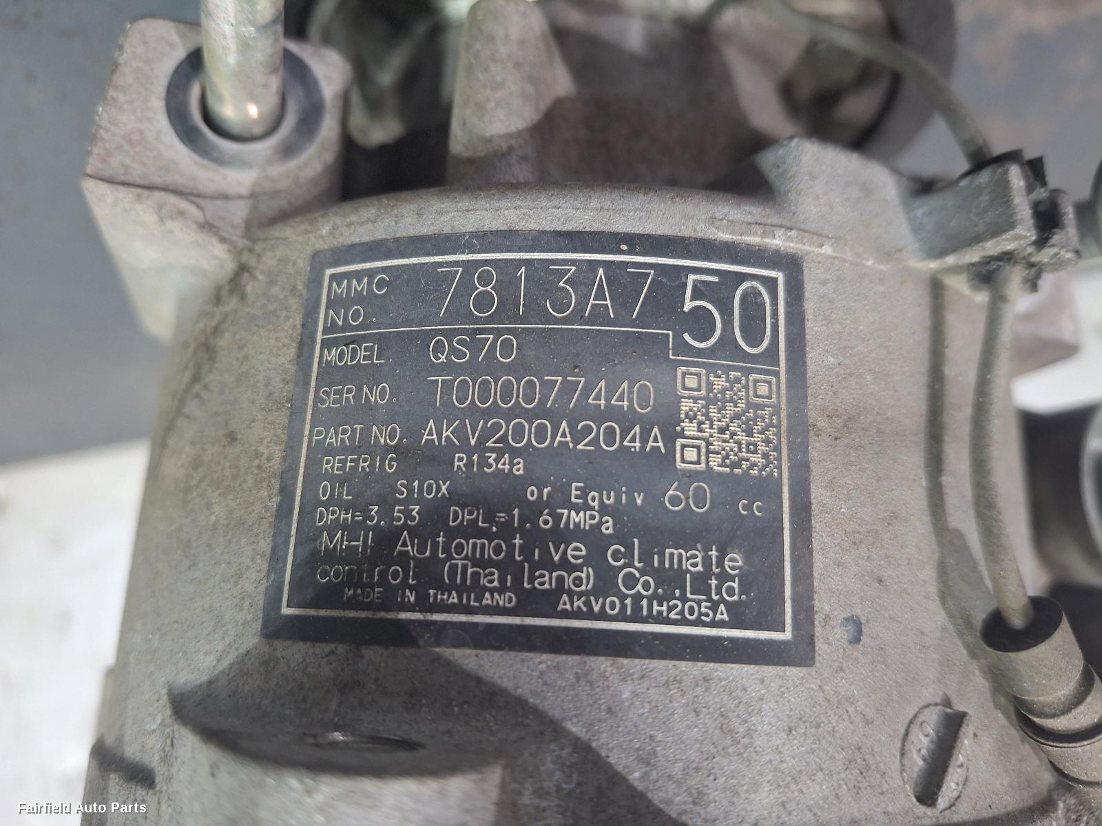 2012-2024 Mitsubishi Asx A C Compressor