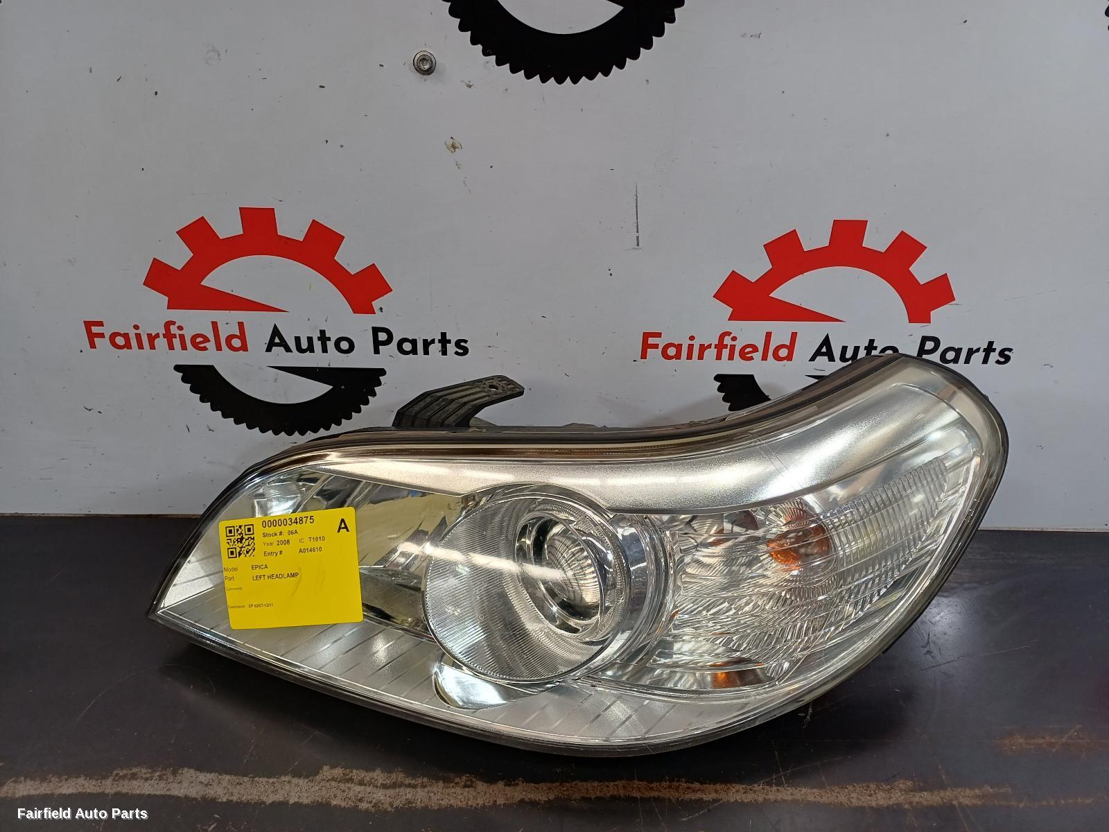 2007-2011 Holden Epica Left Headlamp