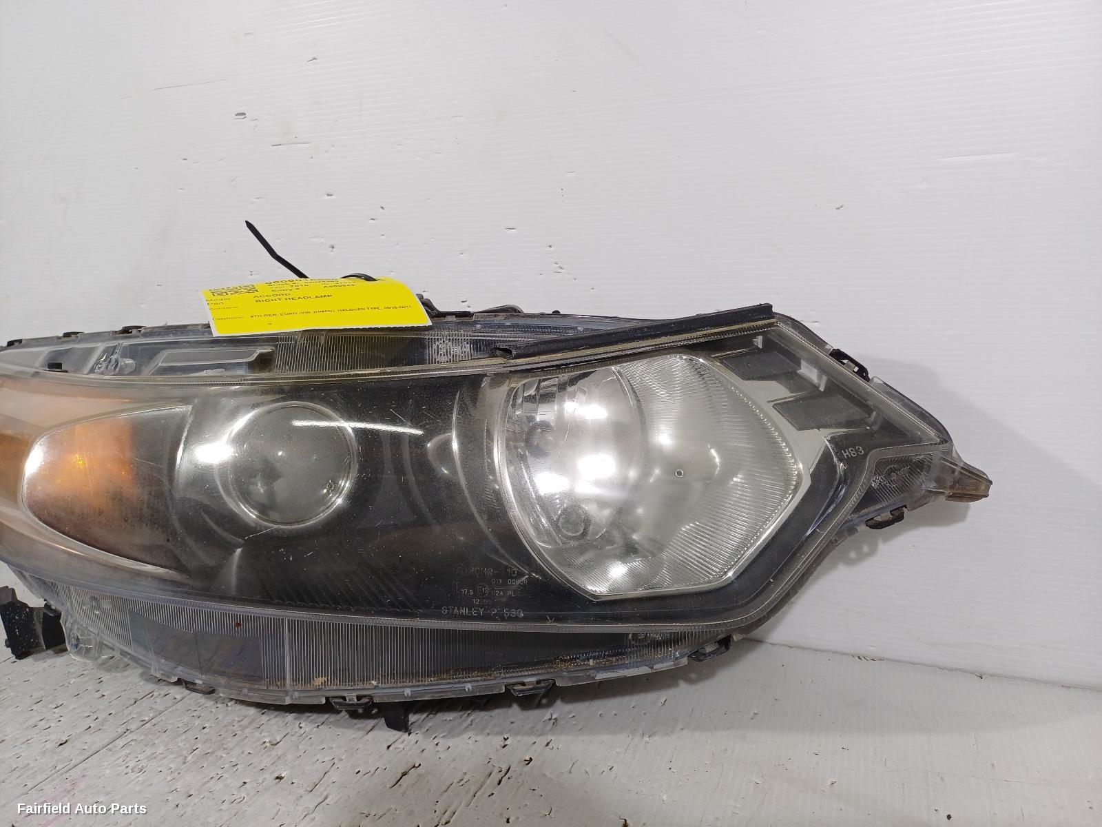 2008-2011 Honda Accord Right Headlamp
