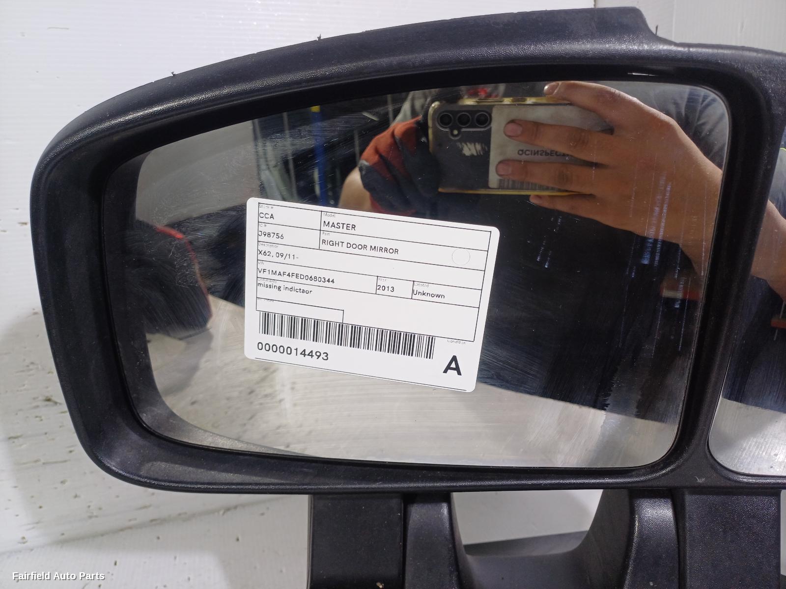 2011-2026 Renault Master Right Door Mirror