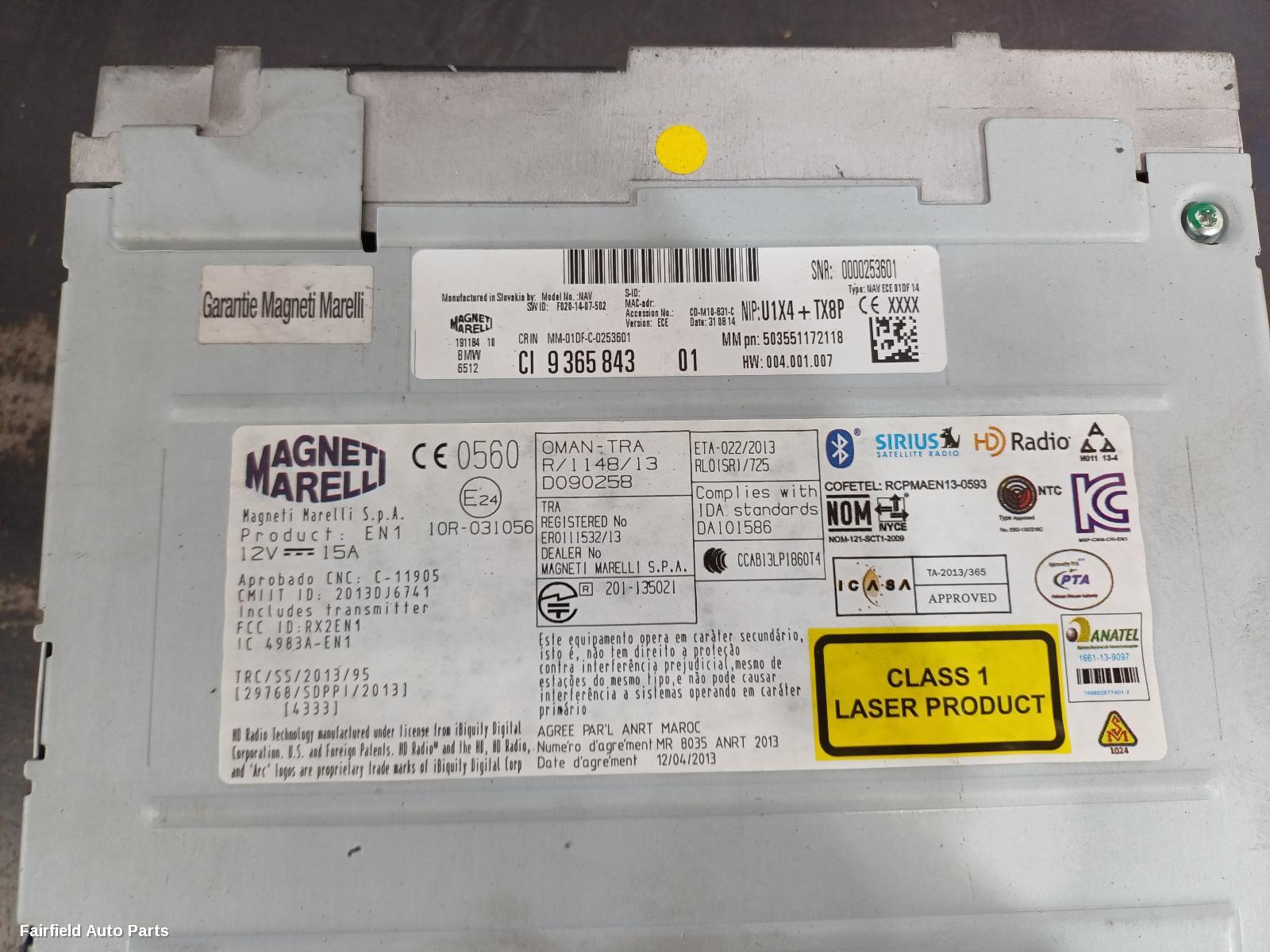 2010-2017 Bmw X3 Radio Cd Dvd Sat Tv