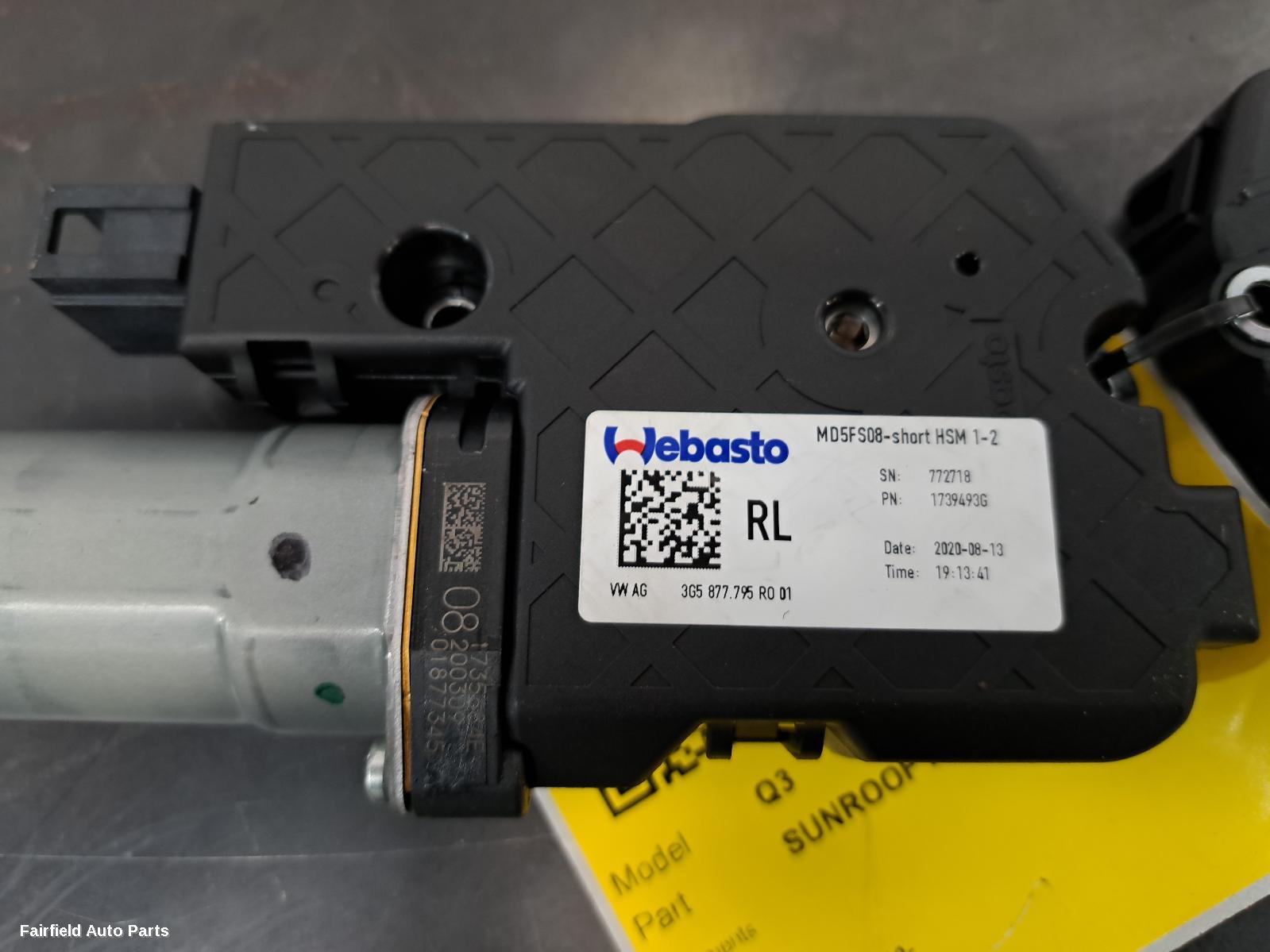 2019-2025 Audi Q3 Sunroof Motor