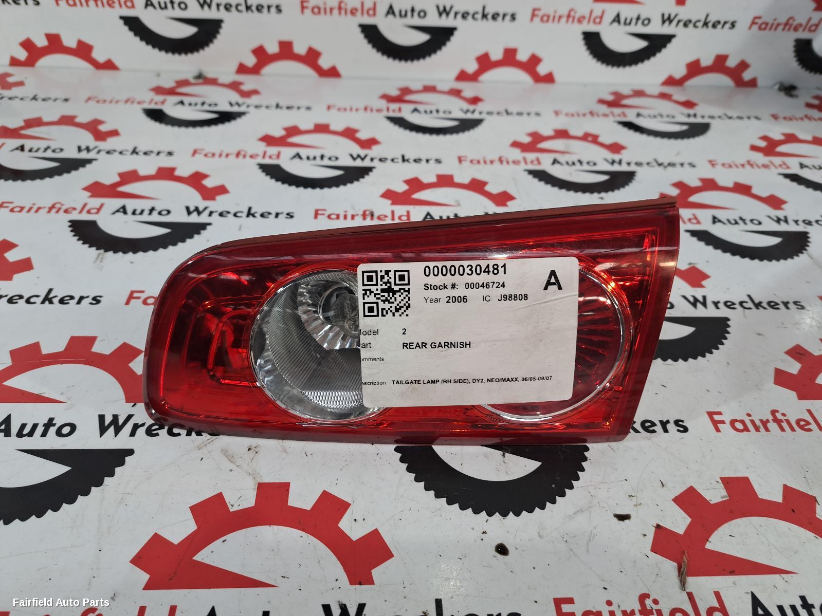 2005-2007 Mazda 2 Rear Garnish
