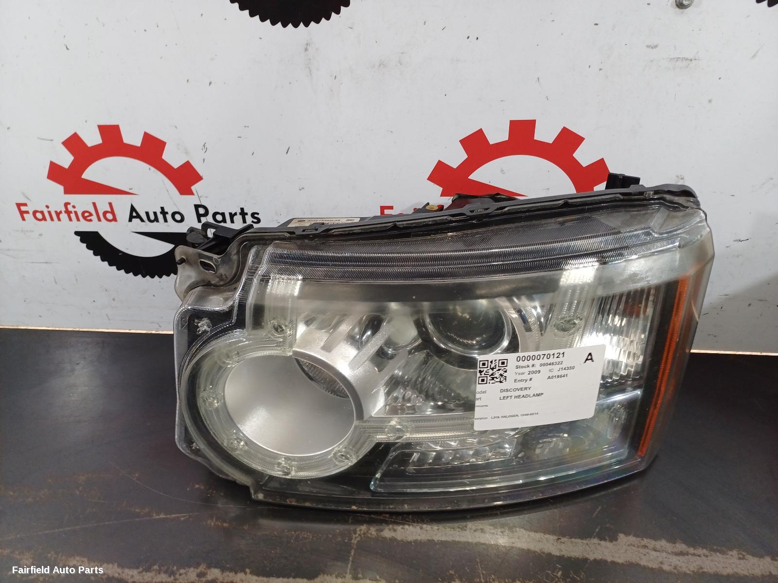 2009-2014 Land Rover Discovery Left Headlamp
