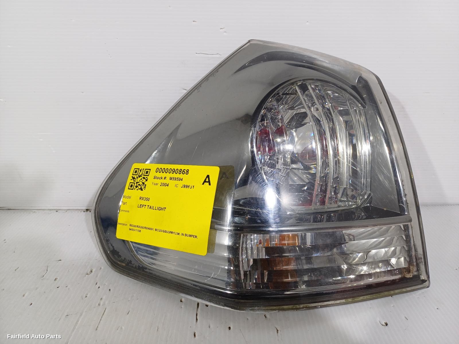 2003-2008 Lexus Rx Series Left Taillight
