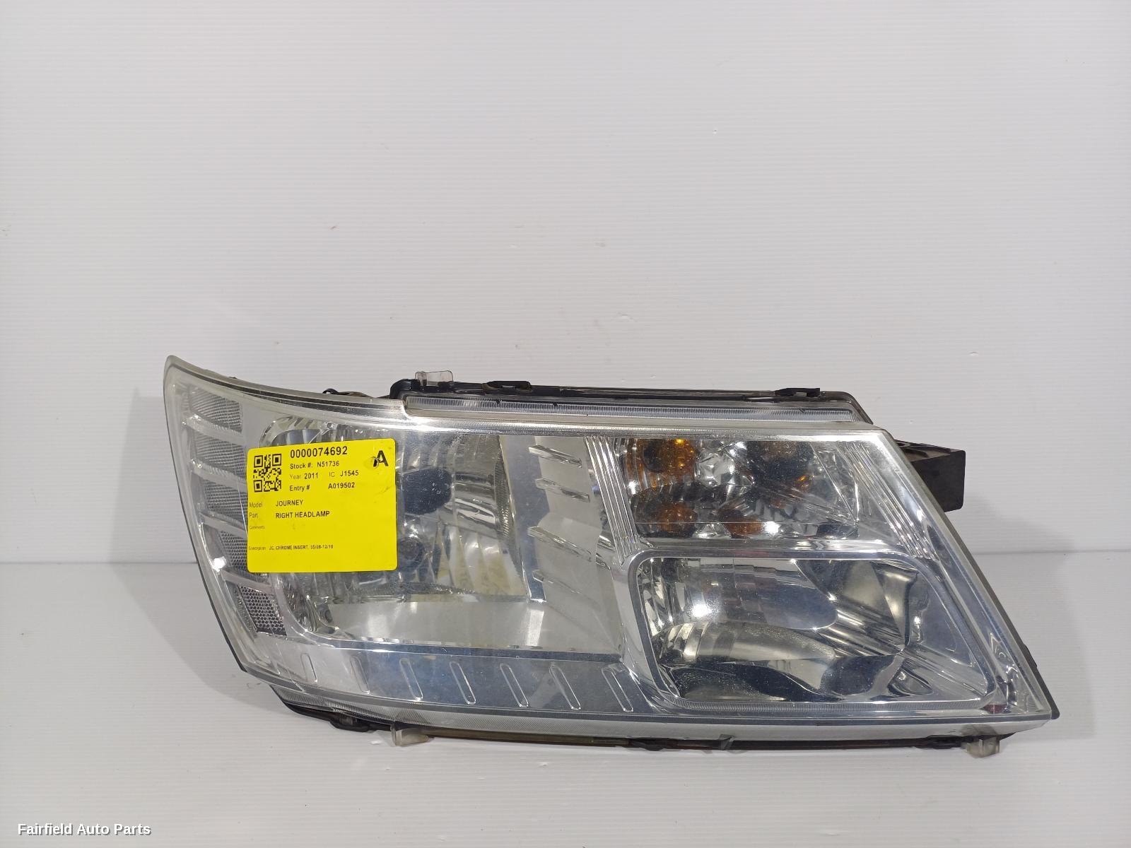 2008-2016 Dodge Journey Right Headlamp