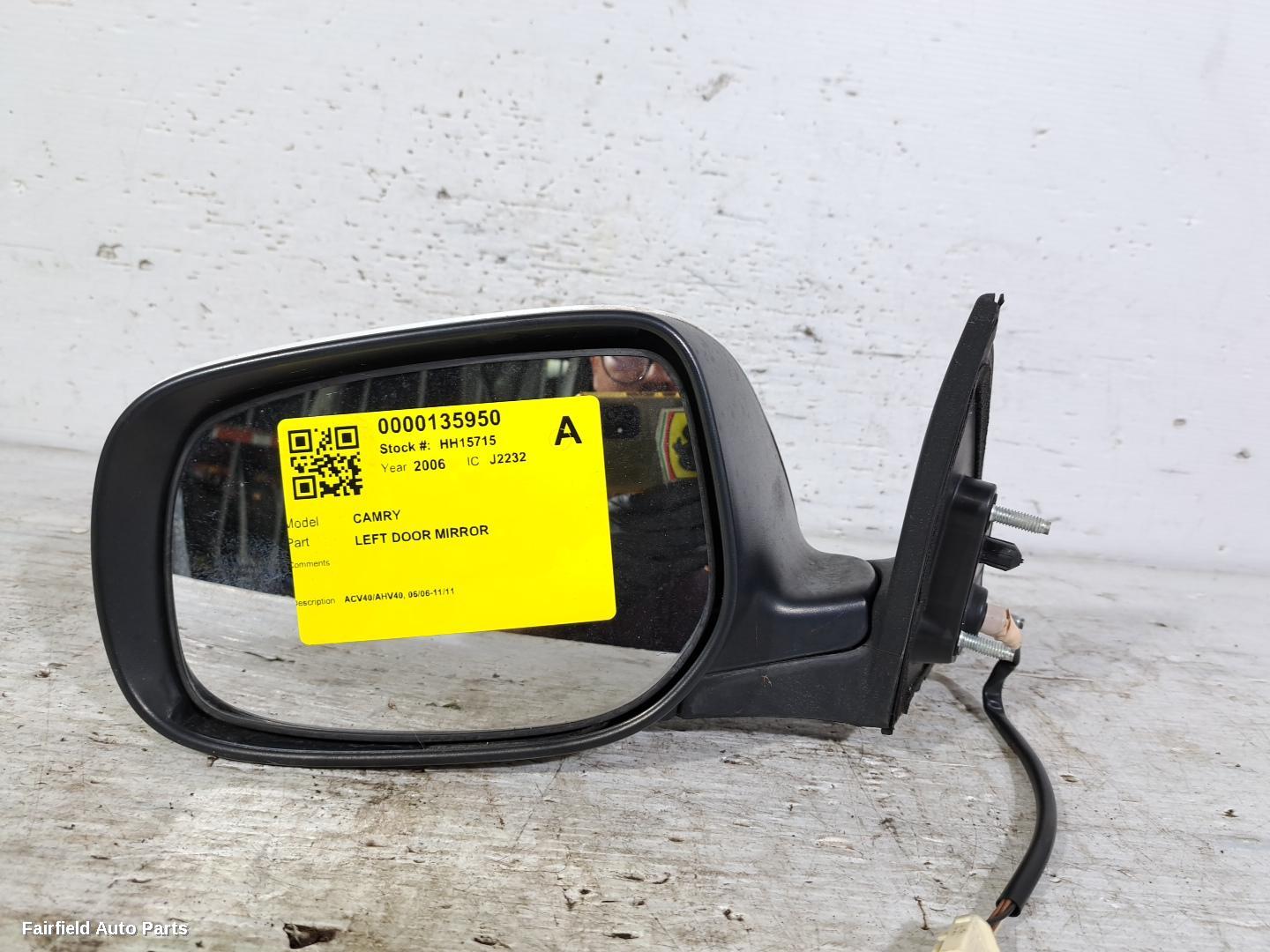 2006-2011 Toyota Camry Left Door Mirror
