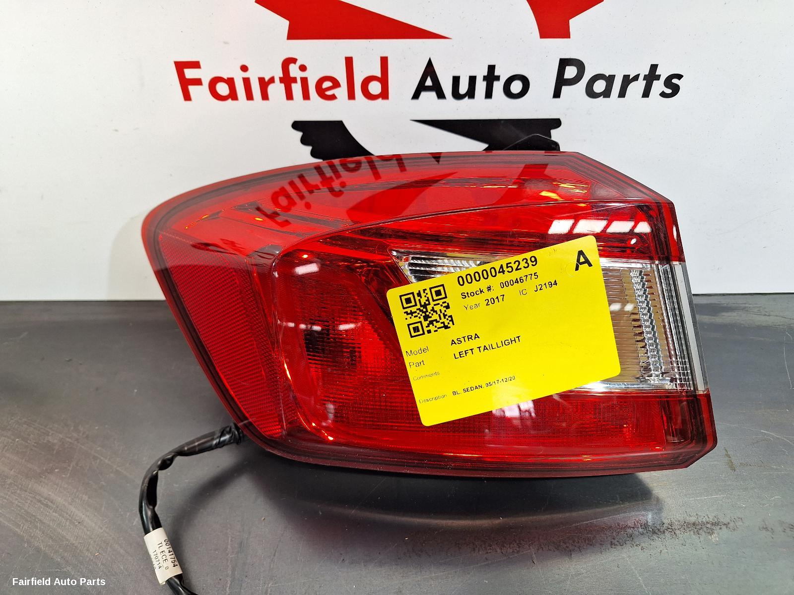 2017-2020 Holden Astra Left Taillight