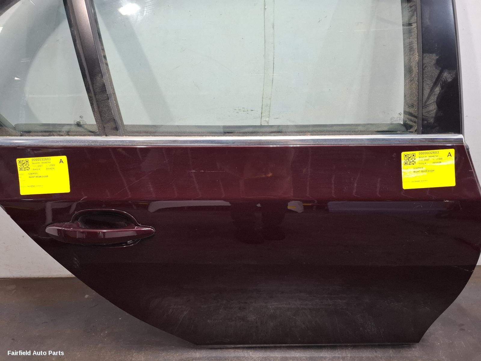 2003-2010 Bmw 5 Series Right Rear Door Sliding