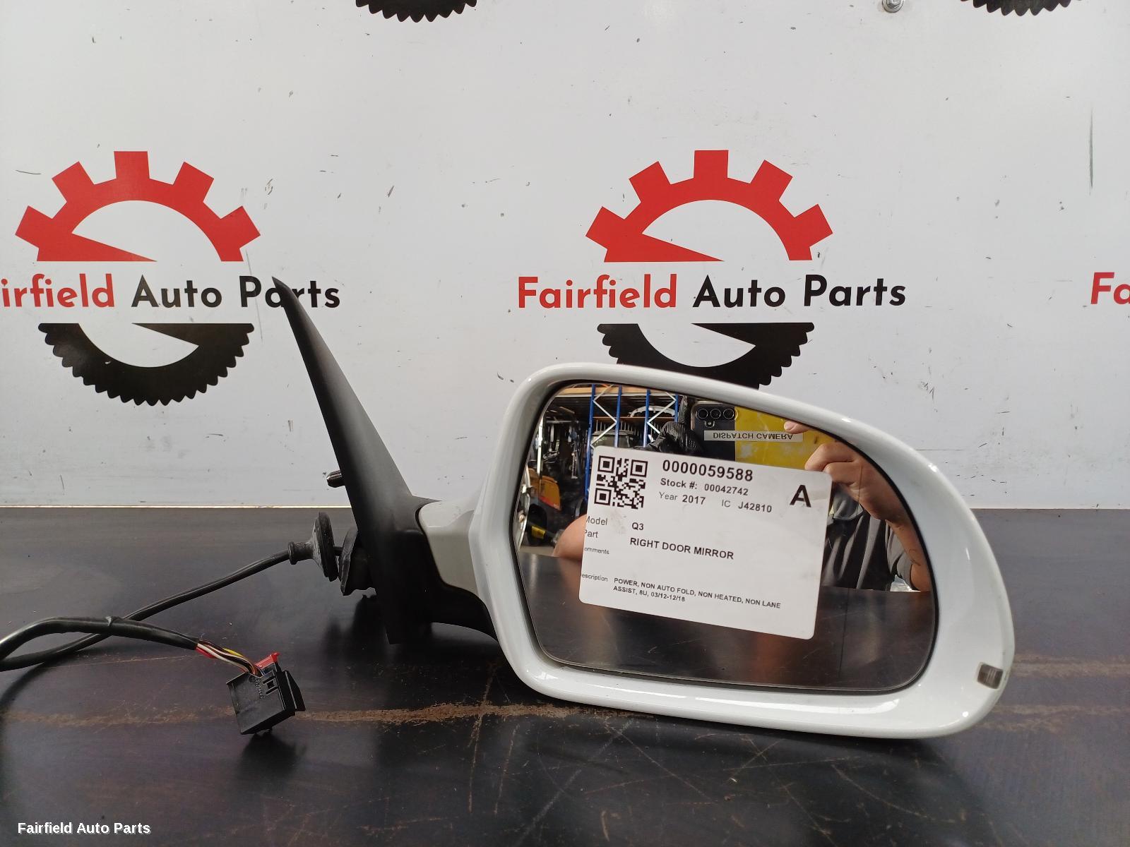 2012-2018 Audi Q3 Right Door Mirror