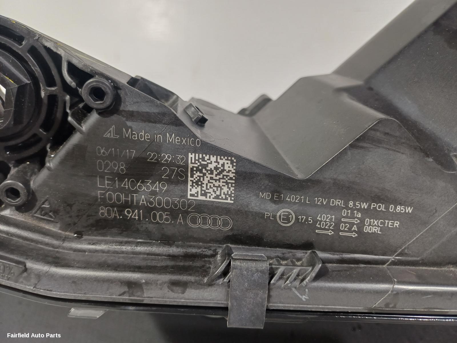 2017-2020 Audi Q5 Left Headlamp
